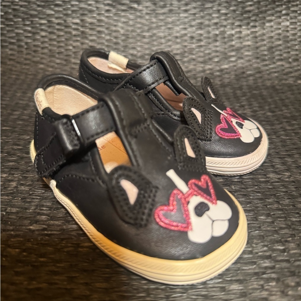 Keds Collab with Kate Spade Black and Pink Baby Walker Shoes